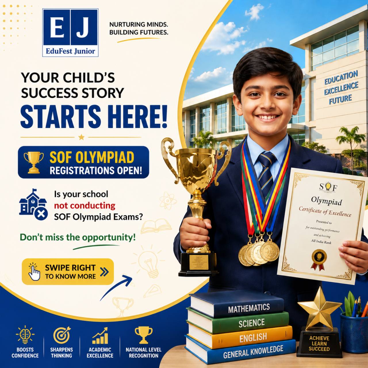 SOF Olympiad registration Pune 2026-27 at EduFest Junior Academy Bavdhan
